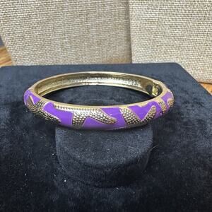 Sequin Nordstrom Multicolor Gold Tone Statement Enamel Bangle Bracelet # 407